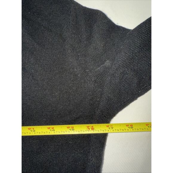 NWT Wendy B 100% Cashmere Wrap Sweater – Black Petite Small PS - Picture 6 of 7